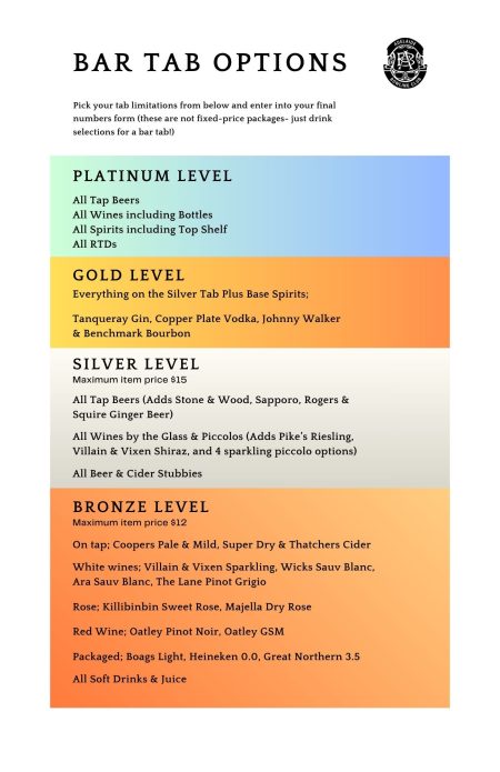 Bar Tabs
