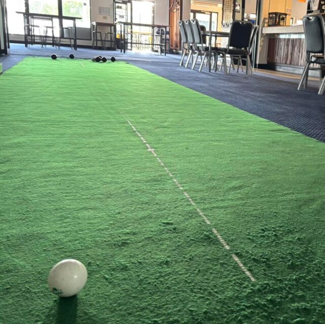 Road testing the indoor green.