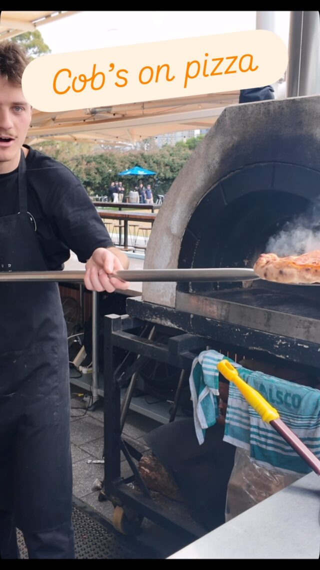Jacob’s in his element slinging dough rinkside