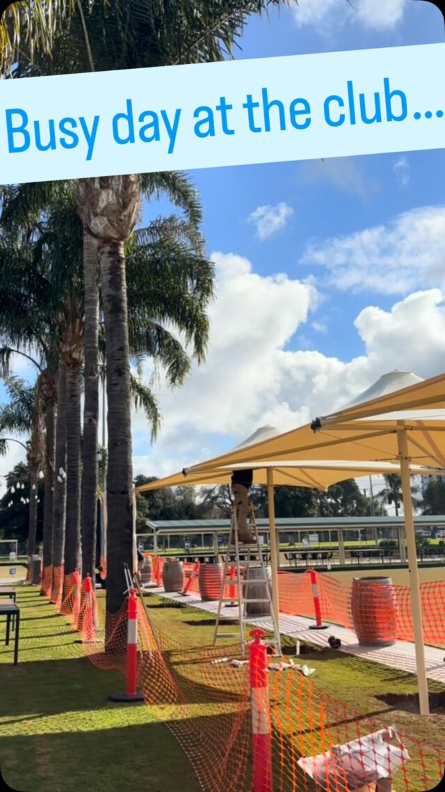 Volunteers and tradies all working hard to upgrade the club before the busy season hits!