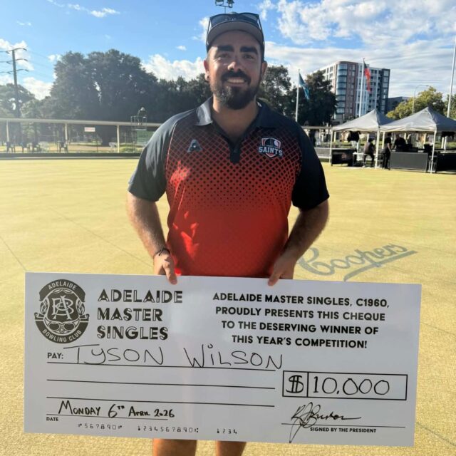 Congrats to our Adelaide Masters winner, Tyson, who took home the big bucks!