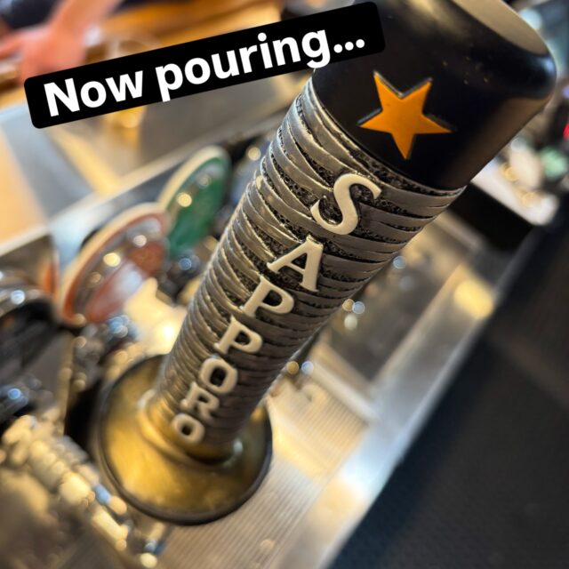 Sapporo Japanese Lager is on tap at the ABC!